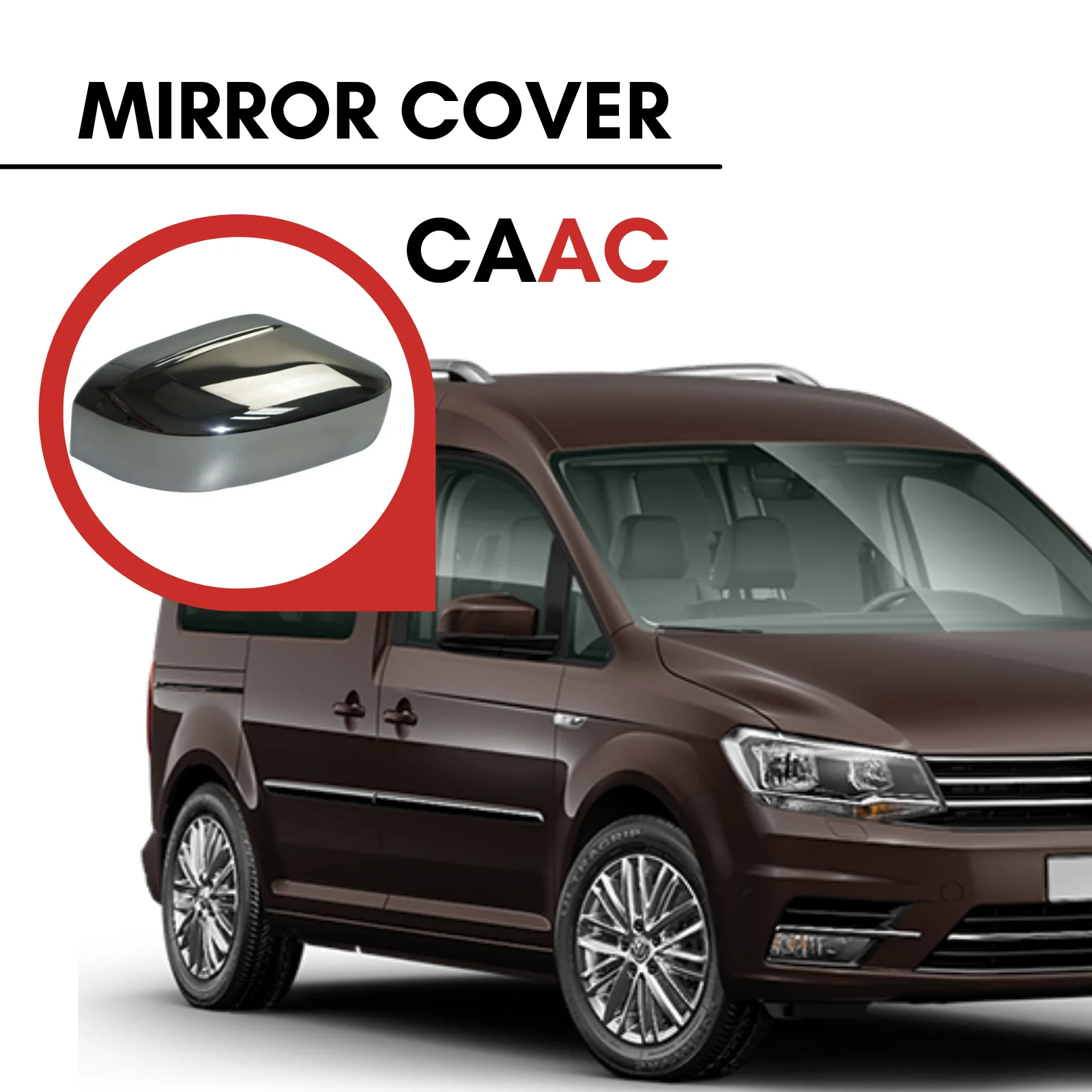 

2 шт., хромированные боковые зеркала в сборе для VW CADDY 4 2015-2021