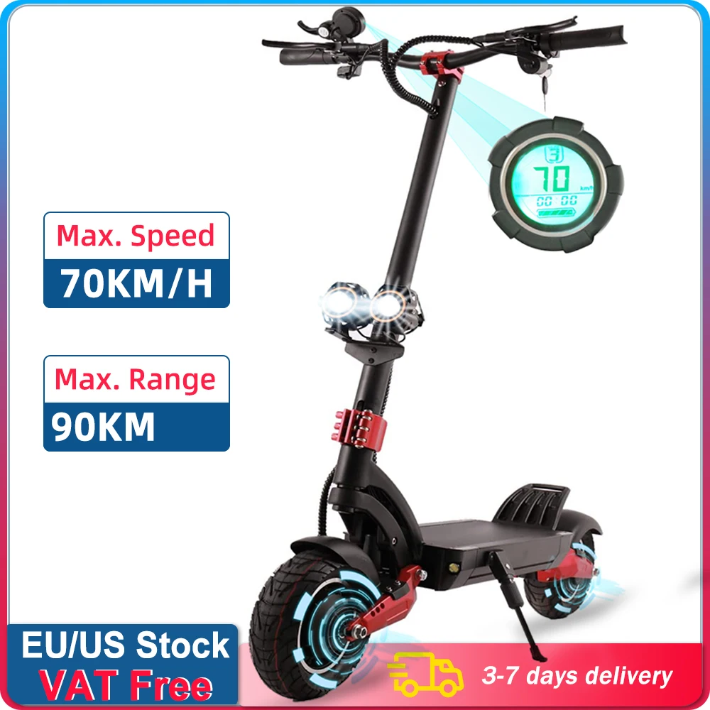 

3200W Dual Motors Scooters Electric Adults Off-Road Folding E-Scooters Max Speed 70KM/H With 10 Inch Tire 60V21Ah Kick Scooter