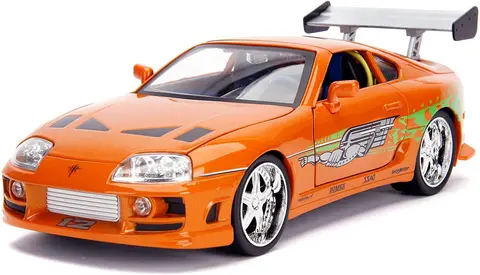 JADA TOYS Fast Furious 1995 Toyota Supra оранжевая с подсветкой 1/18