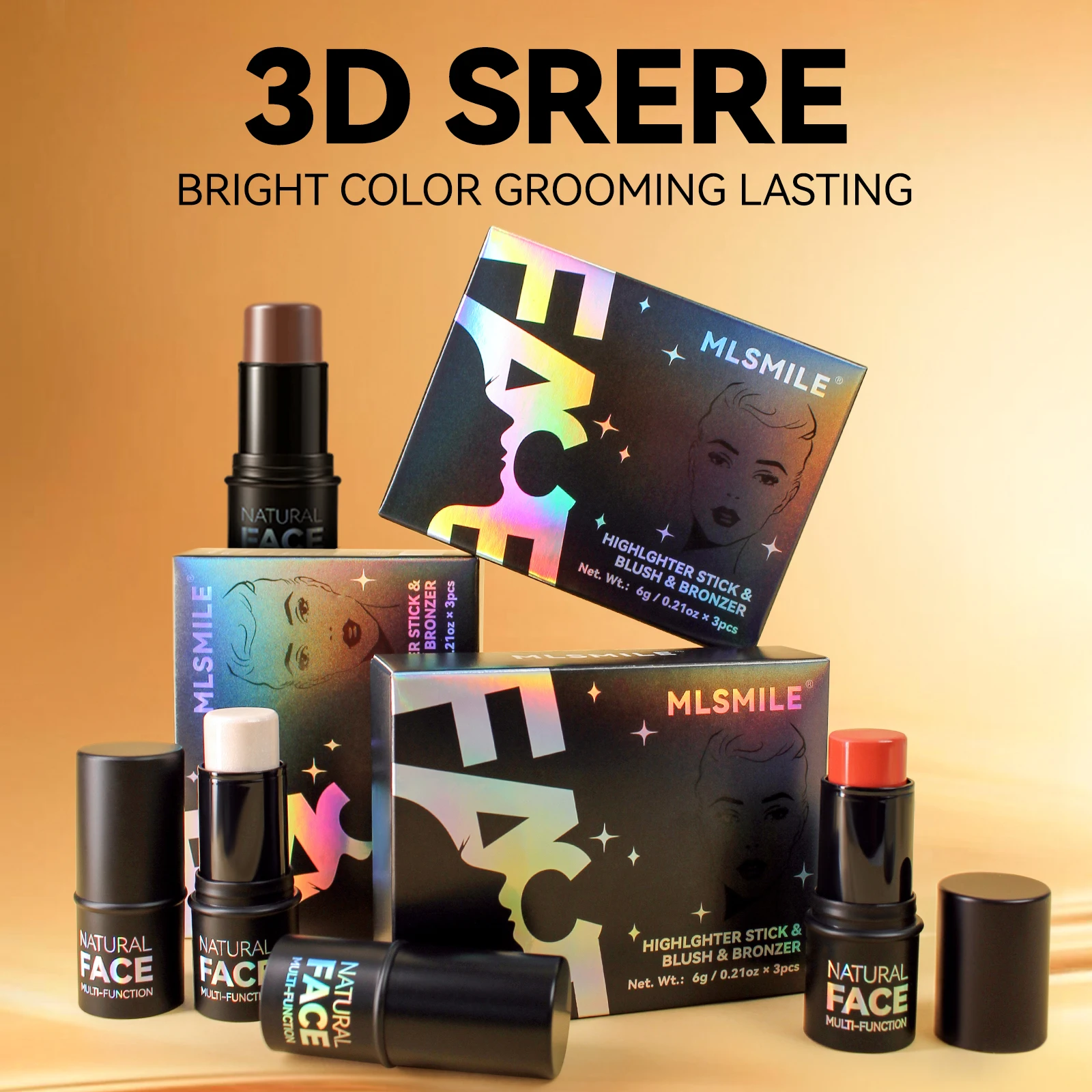 Хайлайтер и контурная палочка | 3D скульптурирование Осветление ЛИЦА Гладкая