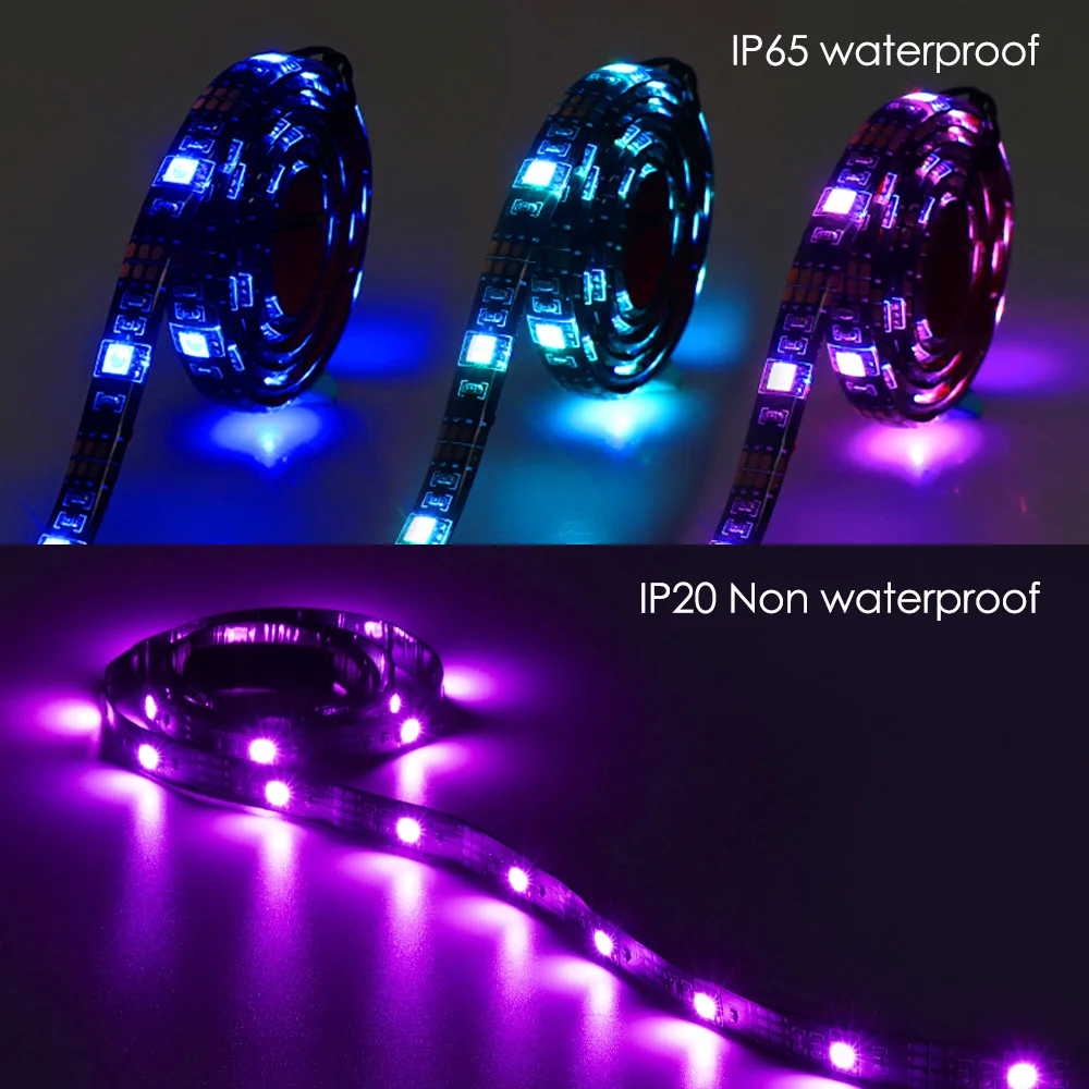 Фото Светодиодная Bluetooth RGB лента, Светодиодная лента для велосипеда 5050, 1 м, 2 м, управление через USB, умное управление через приложение №3