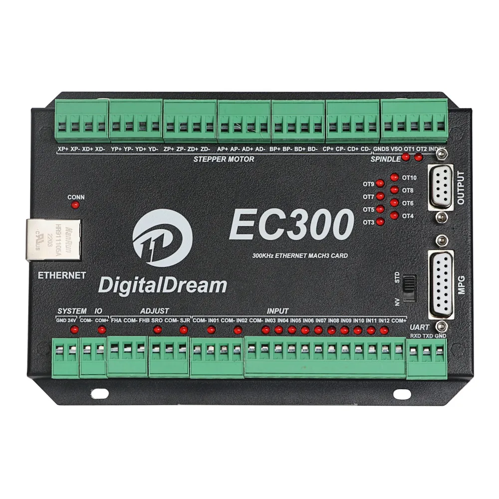 Новинка интерфейсная плата контроллера движения EC300 Mach3 Ethernet CNC 300 кГц со