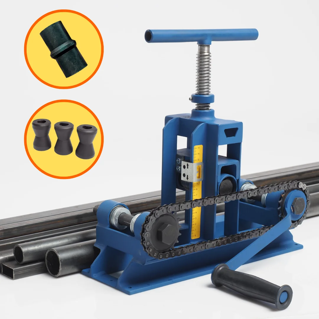 Трубогиб ручной Гиббон ПРО + ЦЕНТРОБОЙ НАБОР ВАЛОВ для круглых труб/профилегиб