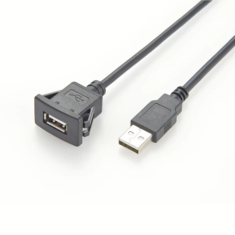 USB-A удлинительный кабель для крепления на панель  NoEnName_Null