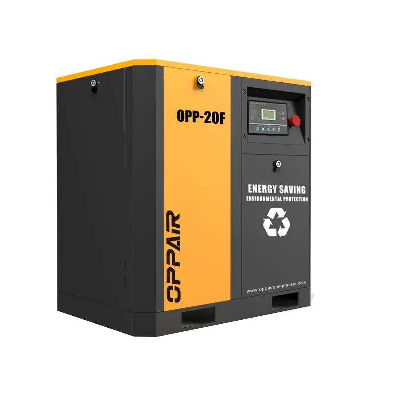 

The factory price AC power motor 8bar 15kw 20hp rotary screw air compressor