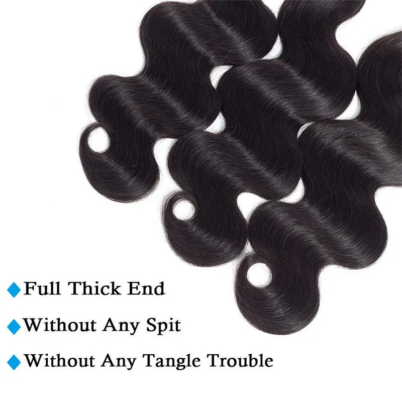 Волнистые человеческие волосы от Alimice 1 пучок двойное переплетение бразильское