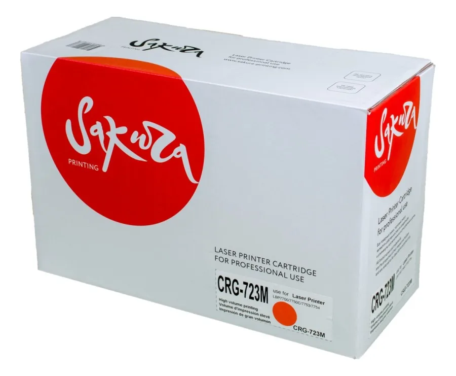 Картридж Sakura CRG723M 723 M (2642B002) для Canon LBP7700/LBP7750C/LBP7753/LBP7754, малиновый, 8500 К.