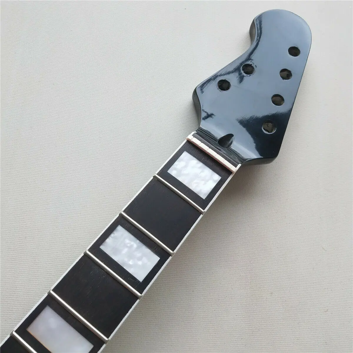 Reverse head Black 4+2 Tuners Guitar Neck 22Fret 25.5inch Rosewood Fretboard parts New Replacement