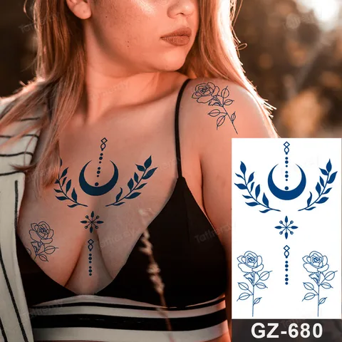 Временные татуировки Tattrendy "Сок", цветы