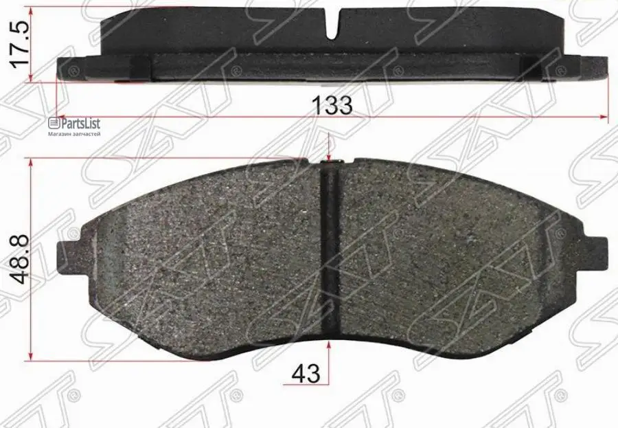 ST96534653 Колодки Тормозные Перед Chevrolet Cobalt 11Ravon R4 17Aveo 0308 | Sat