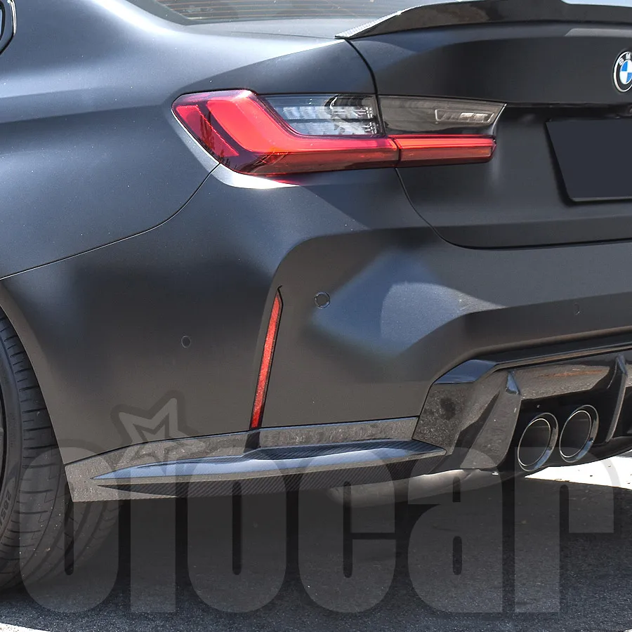 Oiomotors Боковой бампер заднего бампера из сухого углеродного волокна для