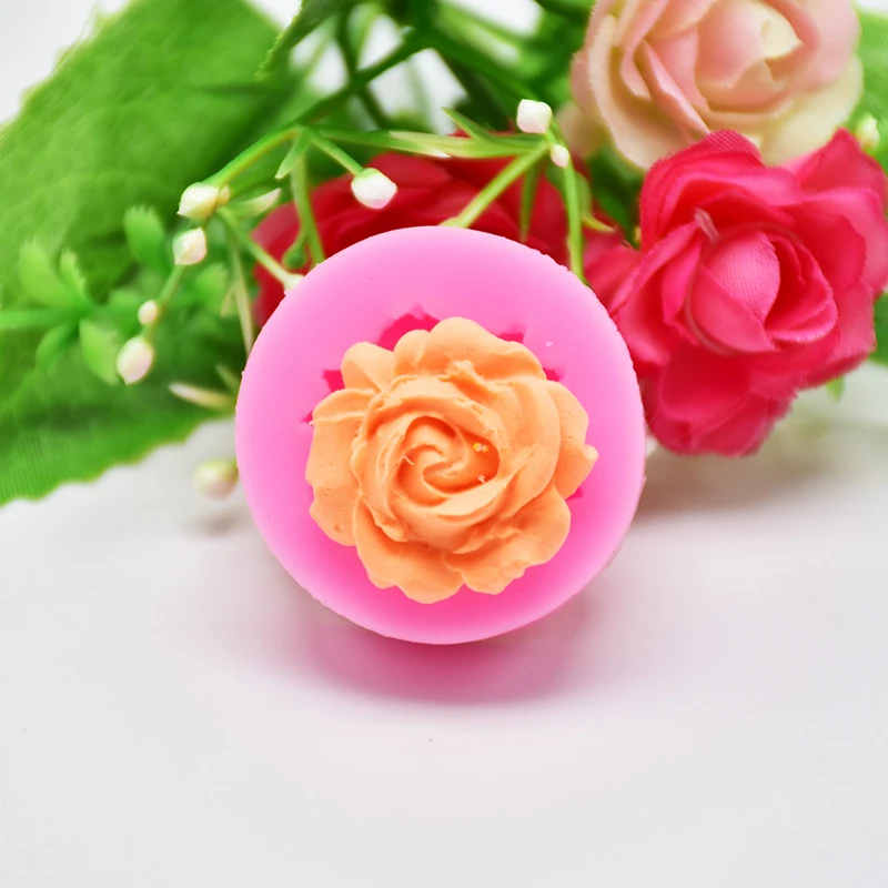 

Rose Flower Shape Silicone Soap Mold Form Chocolate Cake Mold Handmade Diy Cake Fondant Decoration Soap Making Silicone Mold