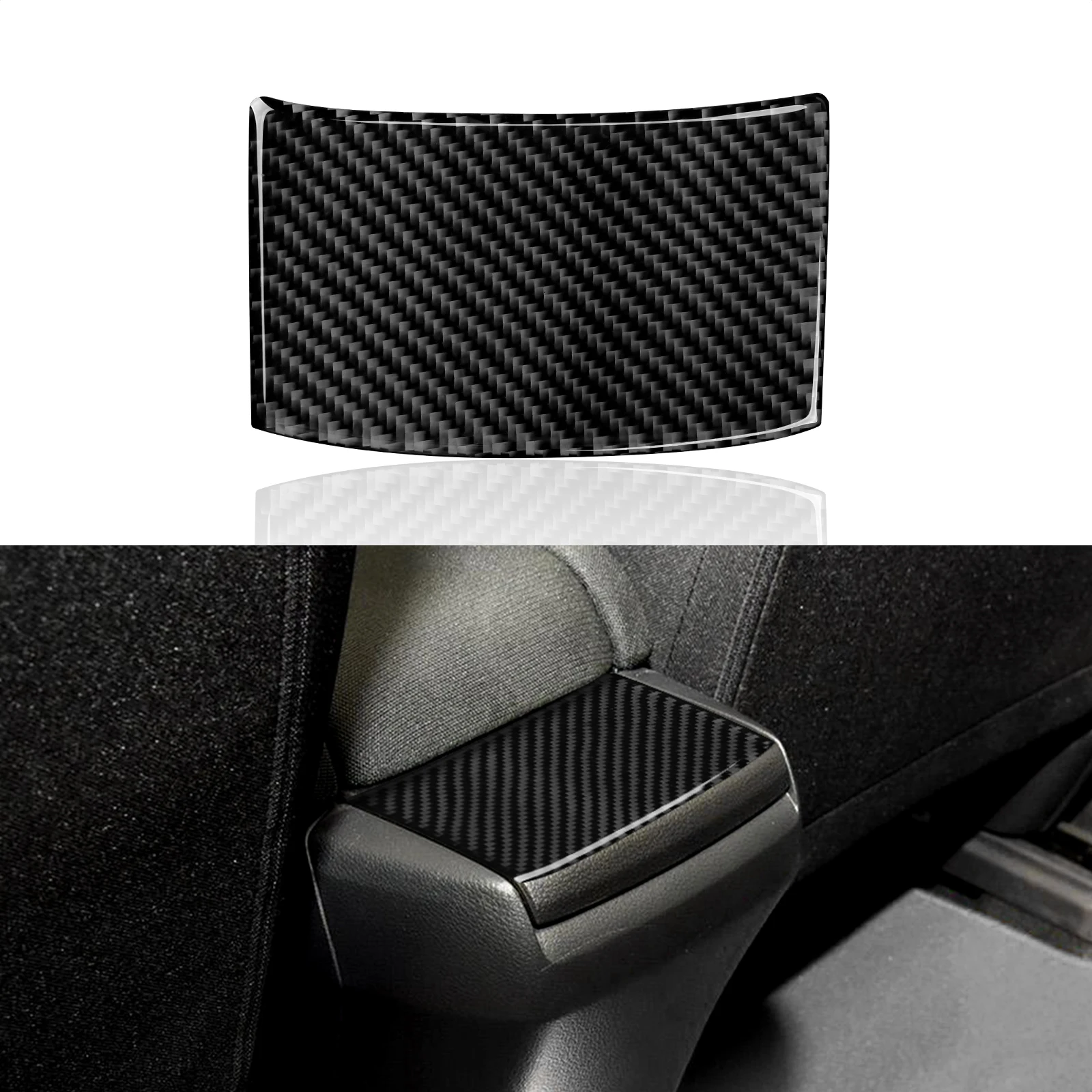 

Carbon Fiber Car Rear Storage Box Cover Trim Sticker for Honda Civic 10th Gen 2016 2017 2018 2019 2020 2021 Interior Accessorie