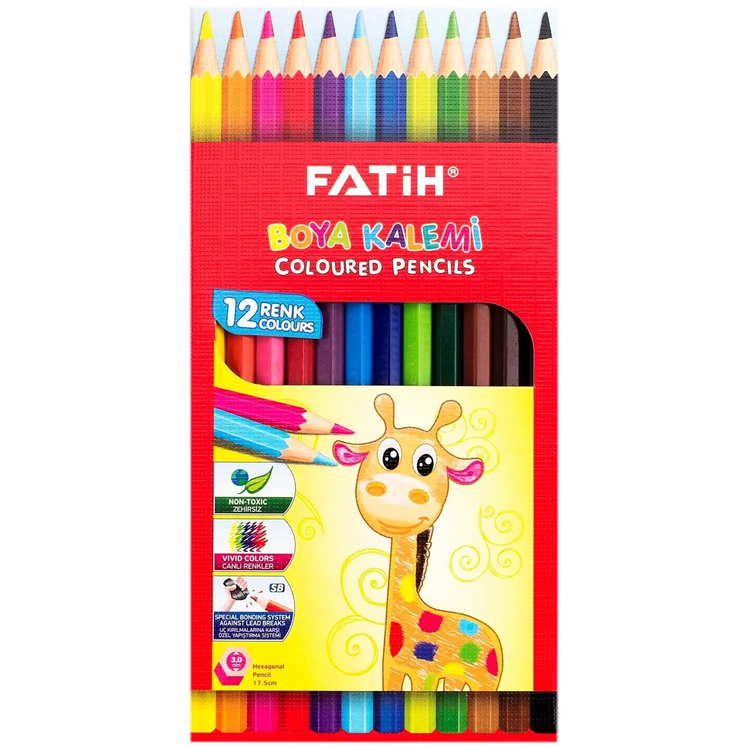 Детский набор краски Fatih 9 видов 75 шт. (12 каждая мелка фломастеры цветные карандаши