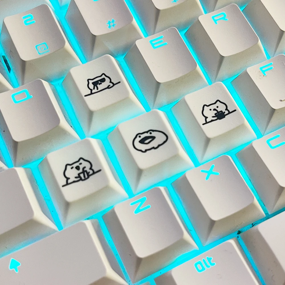 WASD Сменные колпачки для механических клавиатур милые аниме рисунки бабочки дизайн для женщин девочек подростков с бесплатным Полиуретаном