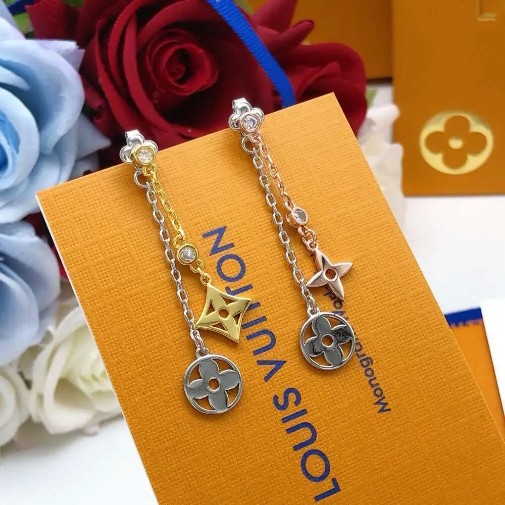 точная копия 1:1 Серьги Модные Массивные Серьга Louis Vuitton С Для Женщин Женская