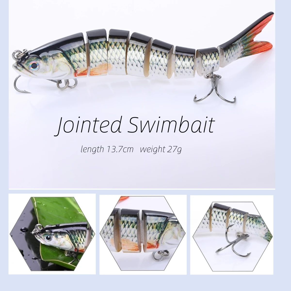 HeyLure 27 г 13 7 см шарнирная свимбейт 8-сегментный Тонущий Воблер для ловли карпа