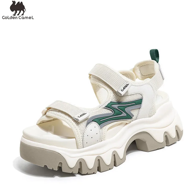 

Goldencamel Women's Shoes Women Sandals 2022 Summer Fashion Velcro Temperament Increase Casual Beach Shoes Sandals for Women
