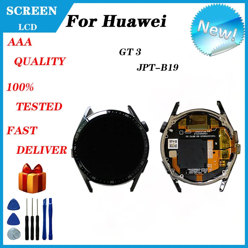 

Для HUAWEI Watch GT 3 ЖК-дисплей + сенсорный экран для HUAWEI Watch GT3 JPT-B19 ЖК-дисплей AMOLED дисплей 46 мм