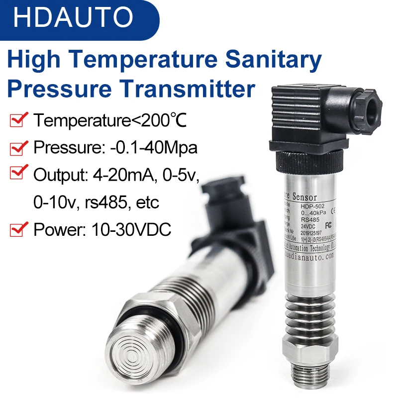 

Высокотемпературный 150 ℃ плоский пленочный гигиенический анти-блокирующий 0-1 МПа M20 * Датчик давления жидкого газа