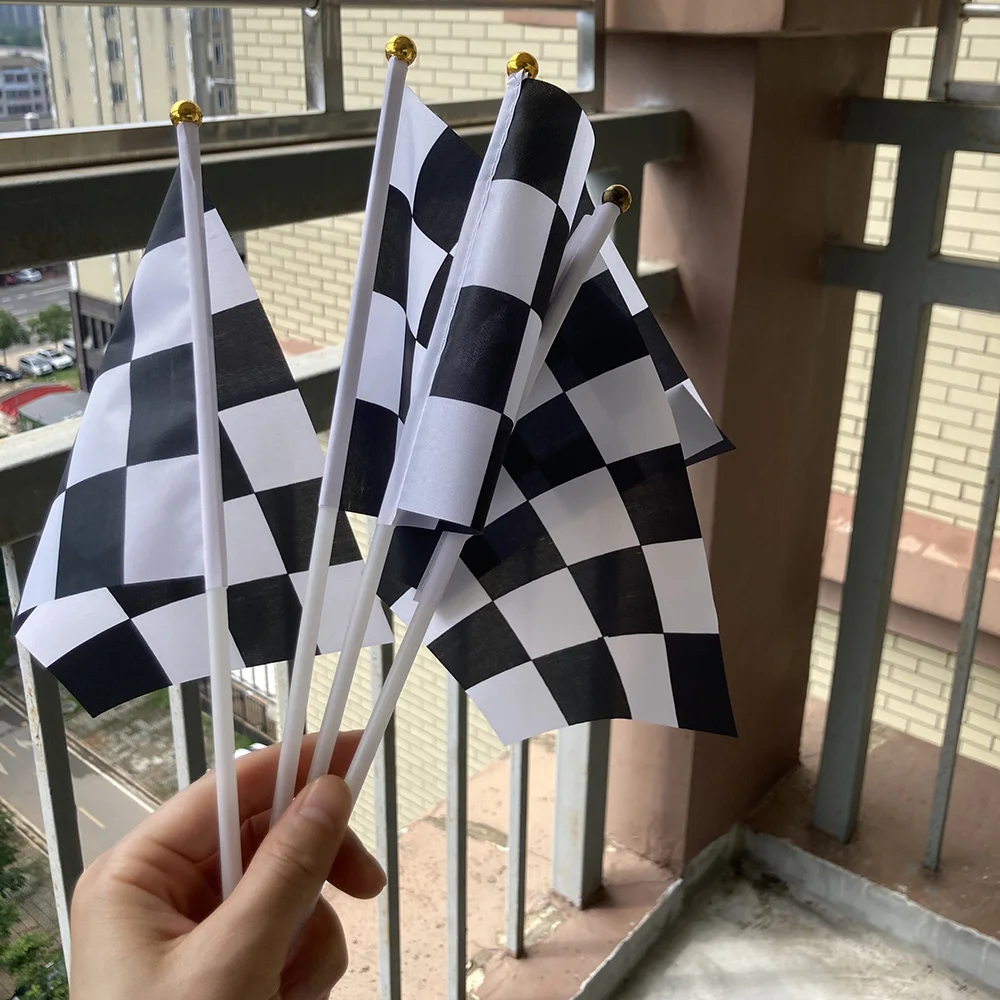 

18Pcs Racing Checkered Flag for Hot Wheels Birthday Decoration Race Car Theme Party Supplies Children Kids Traffic Gift Toy
