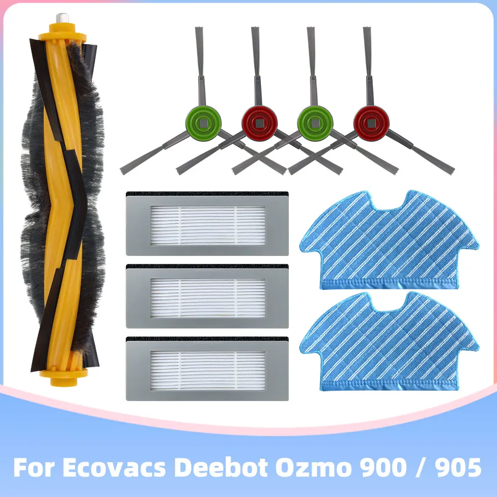 For Ecovacs Deebot OZMO 900 DN5G 905 Robotic Vacuum Cleaner Accessories Replacement Roller Main Side Brush Hepa Filter Mop Cloth