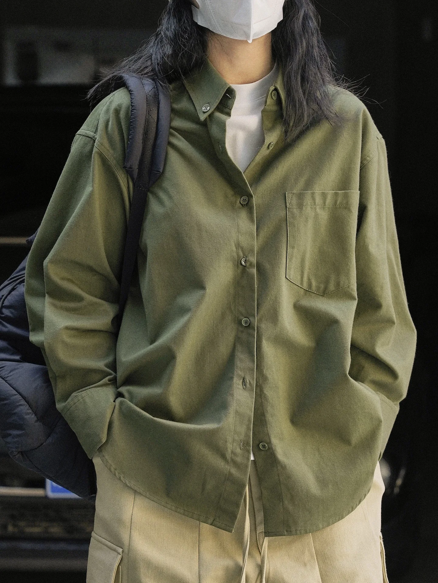 

new woman fashion oversized soft shirt