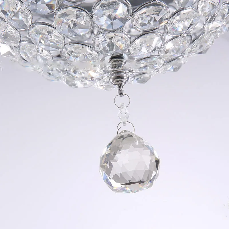 Роскошные Серебристые Хрустальные потолочные вентиляторы 48 дюймов светильник 110