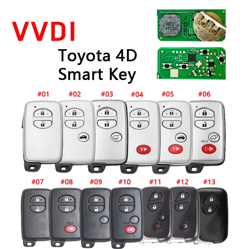 

Универсальный пульт дистанционного управления CN007294 VVDI 4D Toyota для 0111 0140 3370 5290 0780 A433 F433 6601 0030 312/314/315/433.92 МГц