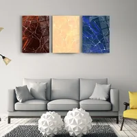 Rare Marbles Set Of 3, Glass Wall Art,Frameless Free Floating Tempered Glass Panel,Home Office Living Room Decoration,