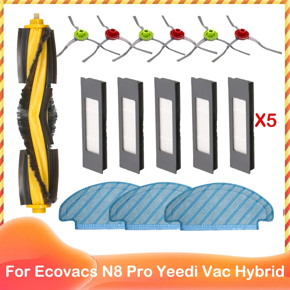 

Replacment For Ecovacs Debot OZMO T8 N8 pro Yeedi Vac Hybrid Roller Main Side Brush Hepa Filter Mop Parts