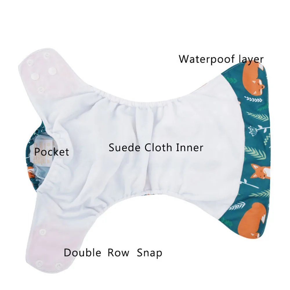 Four-Pack Of Baby Cloth Diapers Are Suitable For Babies Of 3-15kg, Washable And Reusable enlarge