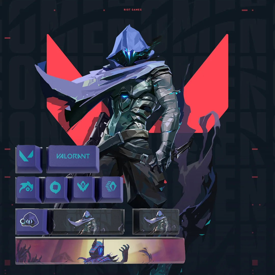 Valorant колпачки для ключей omen OEM профиль 10 клавиш PBT краситель sub