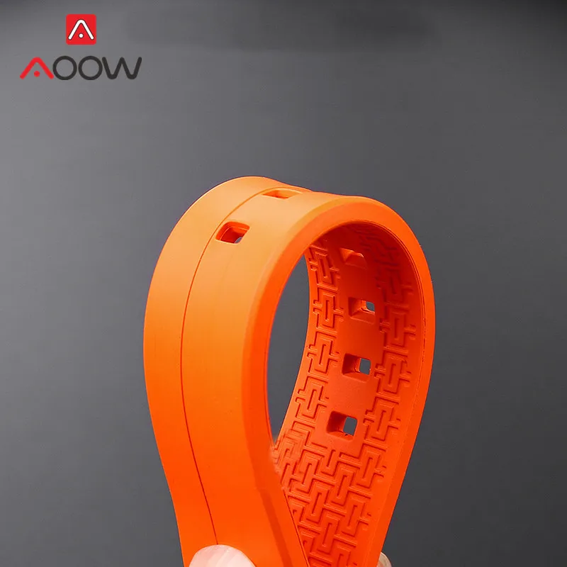 20mm Rubber Strap Stainless Steel Buckle Men Replacement Watch Band for Hamilton Ventura Elvis80 H24585331 H24595331 H24551331