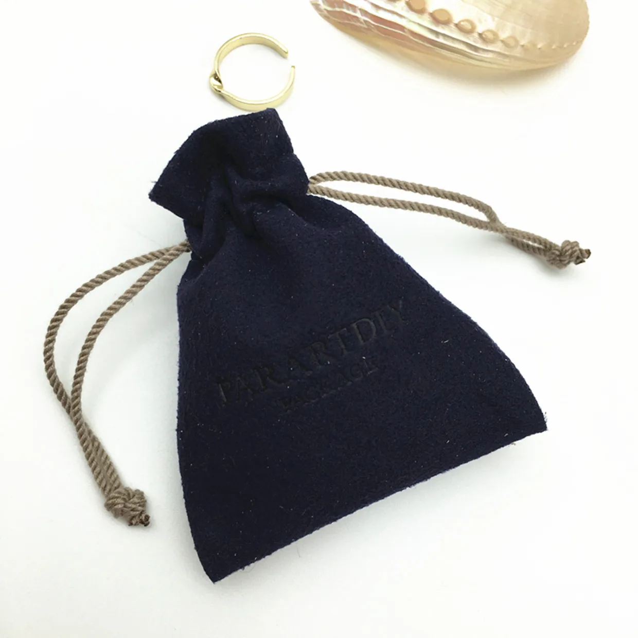 50pcs black drawstring custom logo jewelry bag necklace bag custom bag small bag earrings packaging bag suede