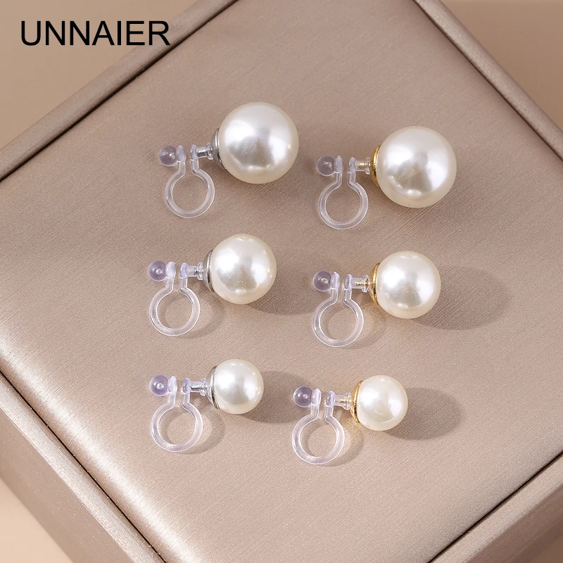 1 пара жемчужных зажимов для ушей женщин |