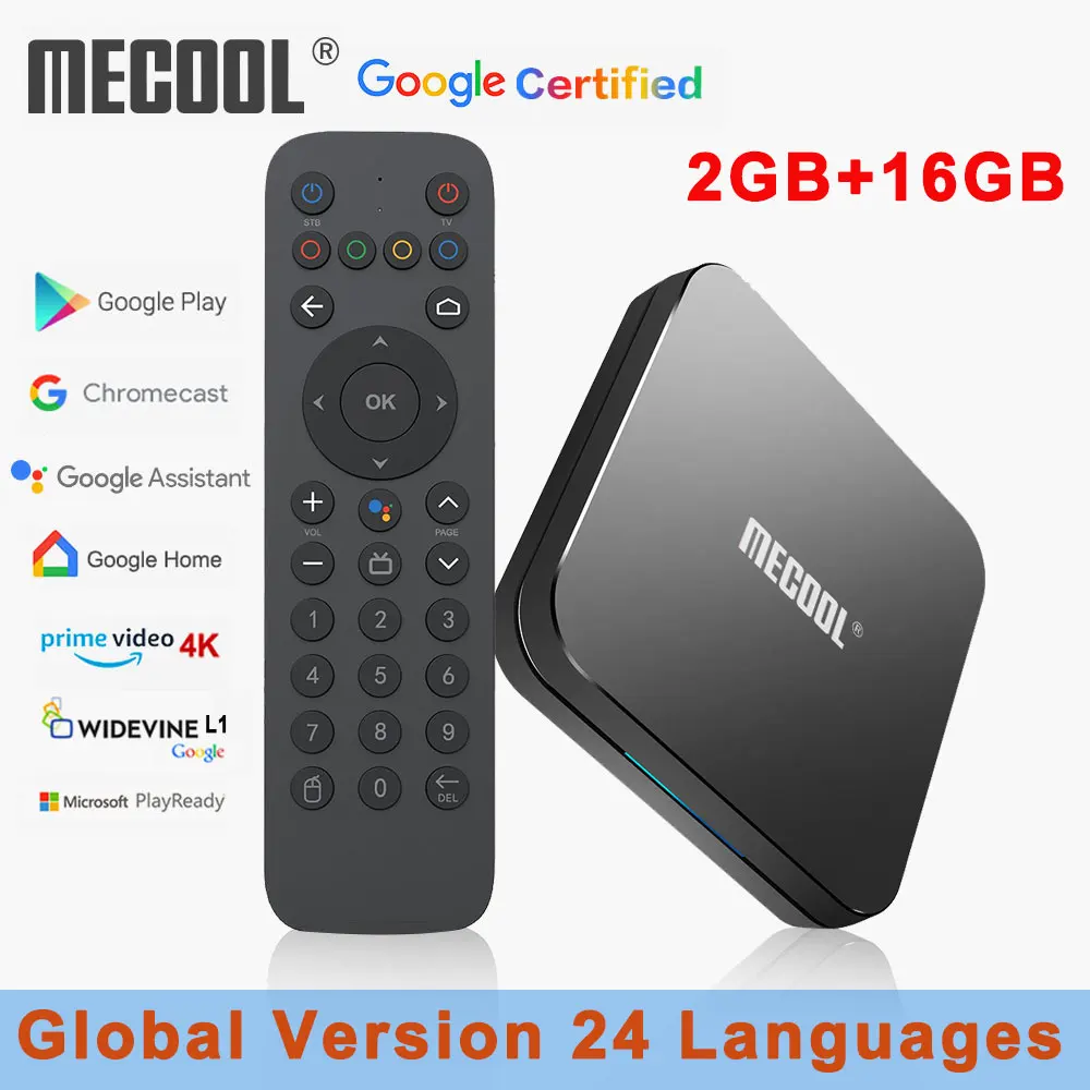 Mecool KM9 Pro Classic Google Certified Amlogic S905X2 Android 10.0 2G 16G 4K HDR Литой голосовой контроль TV Box Prefix