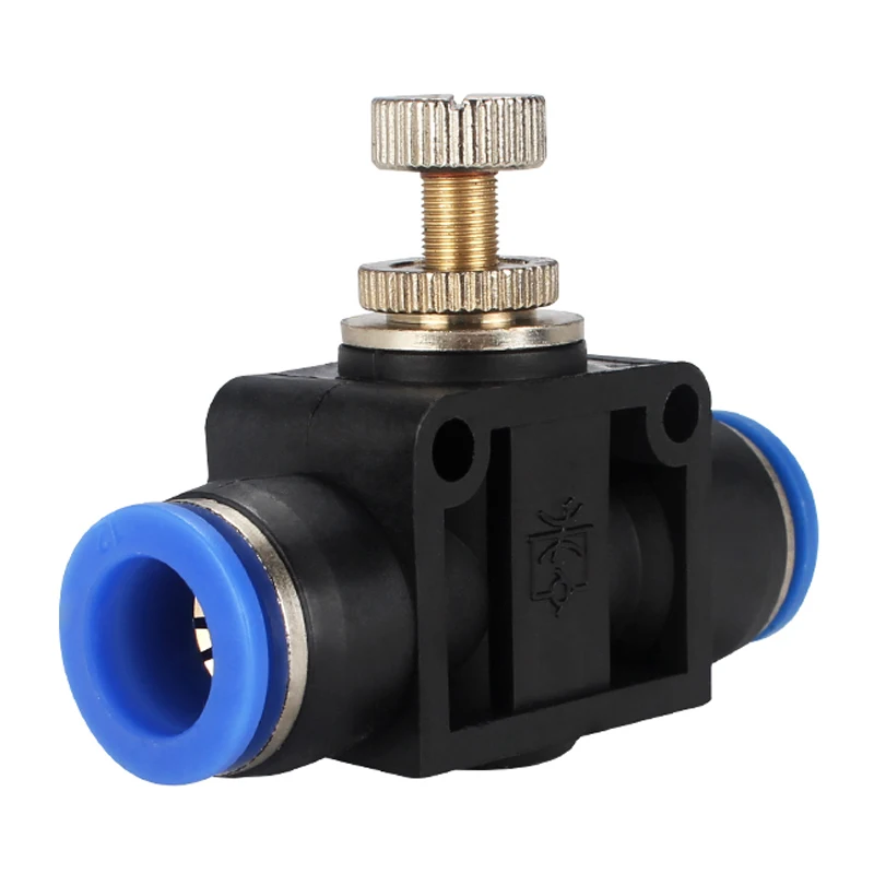 

Pneumatic Fittings SA Series Gas Pipe Joint Hose Throttle Valve OD 4 6 8 10 12mm Push in Air Water Quick Connector T-shape 3 way