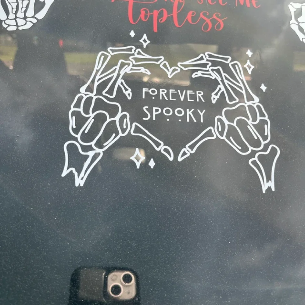 Виниловые автомобильные наклейки и Goth Skeleton в форме сердца декоративные