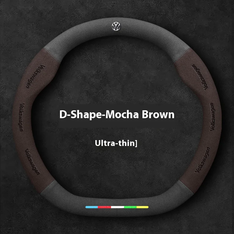 

Автомобильный замшевый противоскользящий чехол на руль для Volkswagen Passat Golf 5, GTI Beetle Tiguan Touareg Polo T-ROC T-Cross Magotan Jeeta