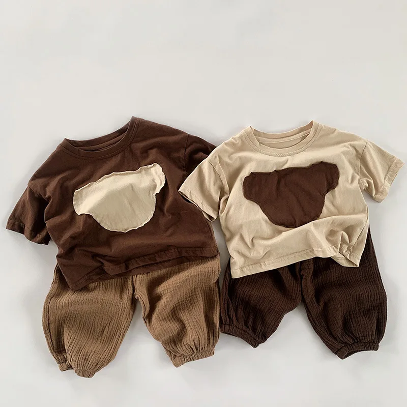 

Детская летняя рубашка с коротким рукавом и принтом мыши