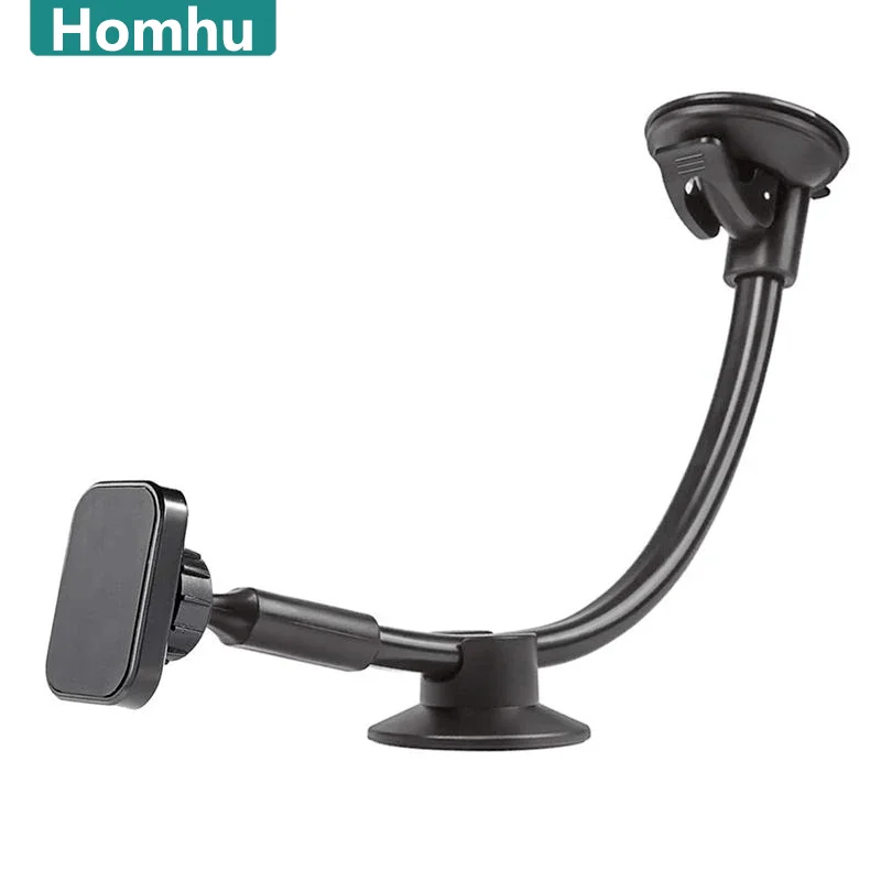 Universal Magnetic Phone Holder Car Long Arm Windshield Dashboard Magnet Car Holder Mount Dock For Phone Mobile Stand For iPhone