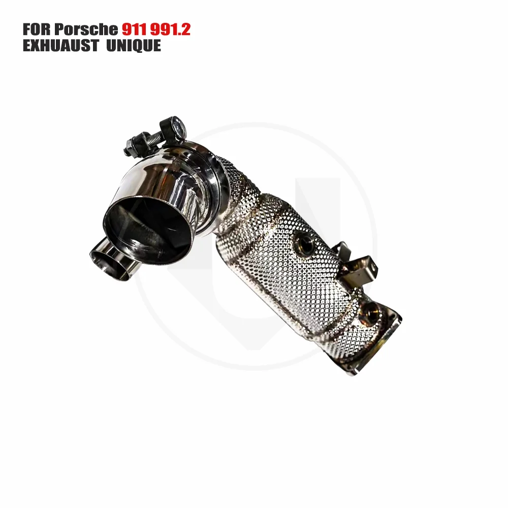 

UNIQUE Exhaust Manifold Downpipe for Porsche 911 991.2 3.0T Car Accessories With Catalytic converter Header Without cat pipe