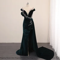 a line black evening dresses high slit sequin silky v neck sexy open back prom gowns party wear robe de soir%c3%a9e for female 2022