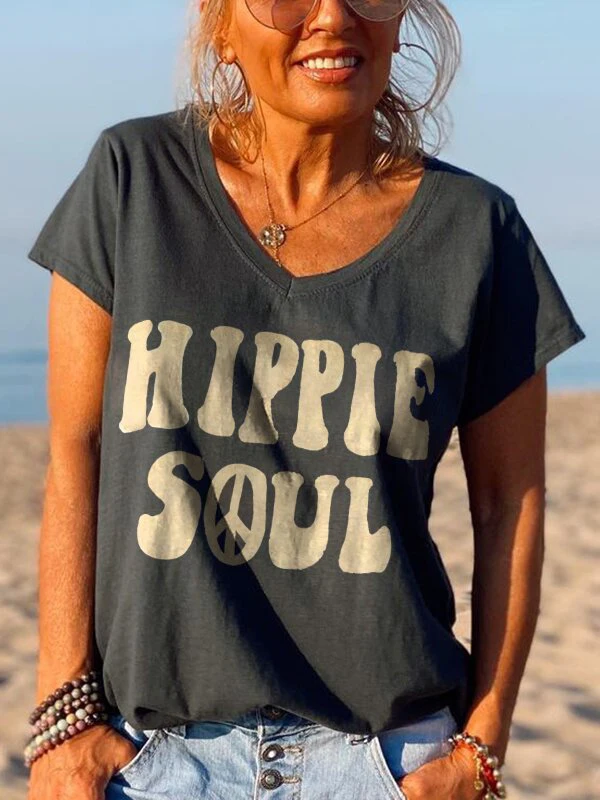 

Women's tops tees Retro Western Ethnic Geometric Print Casual Loose Women's V-Neck T-Shirt S-5XL