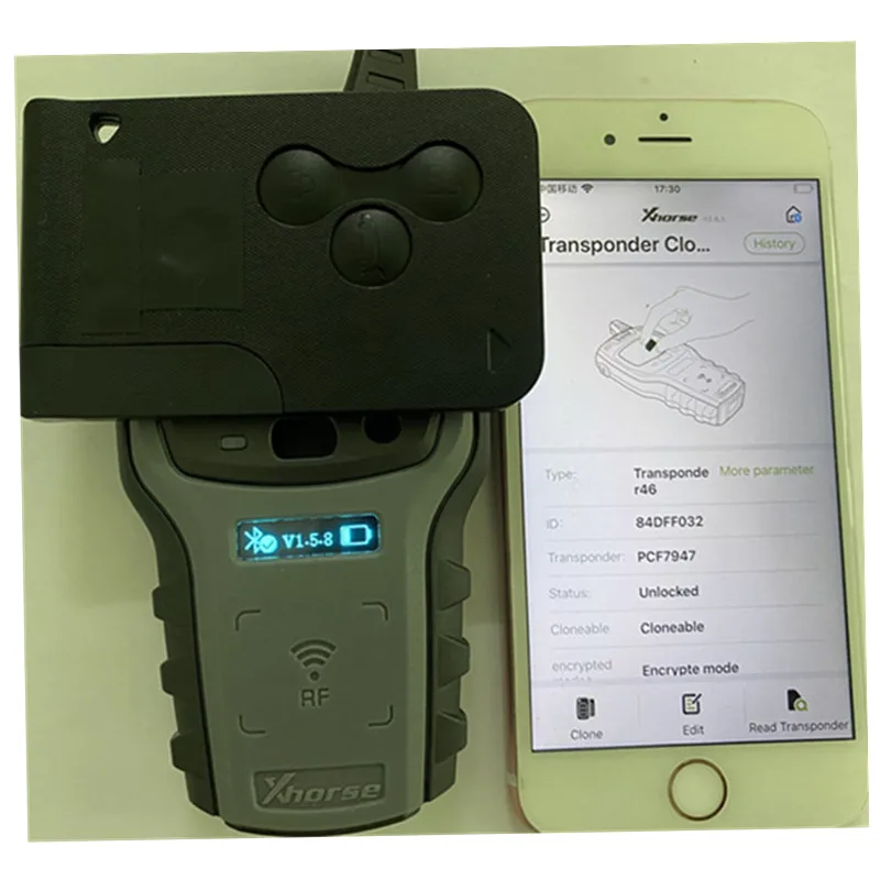 1/5 шт. 3-кнопочный автоматический сменный половинный ключ для смарт-карты 433 МГц ID46