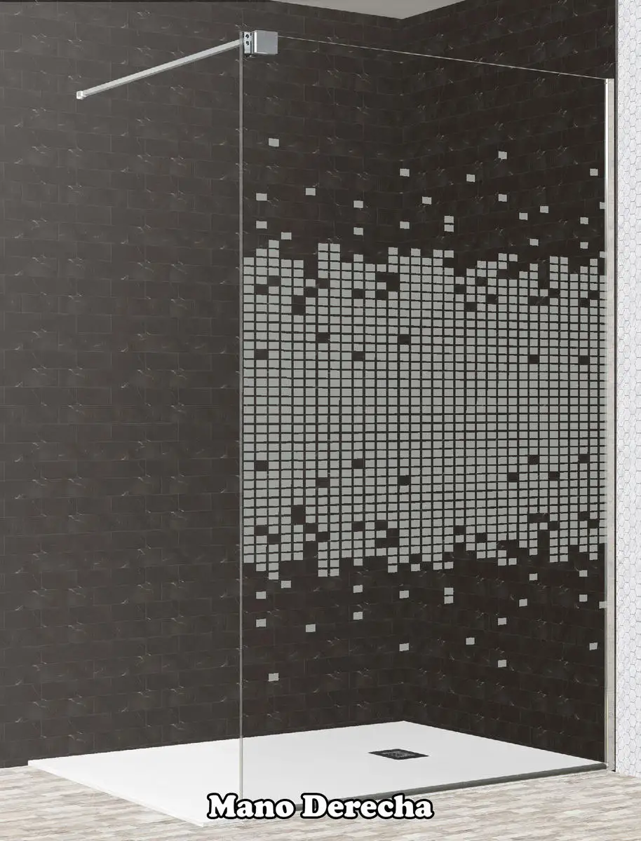 Экран для душа с кольцом полотенец-зафиксированное прозрачное или