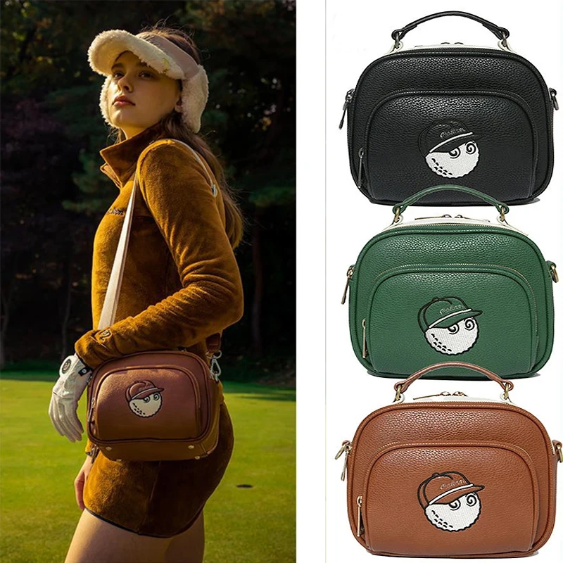 

2022 Fashion Brand Pu Leather Golf Handbag Crossbody Women's Storage Bag Golf Bag