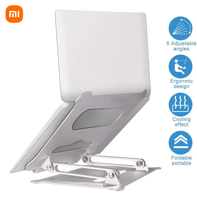 Aluminum Alloy Adjustable Laptop Stand Folding Portable for Notebook MacBook Computer Bracket Lifting Cooling Holder Non-slip