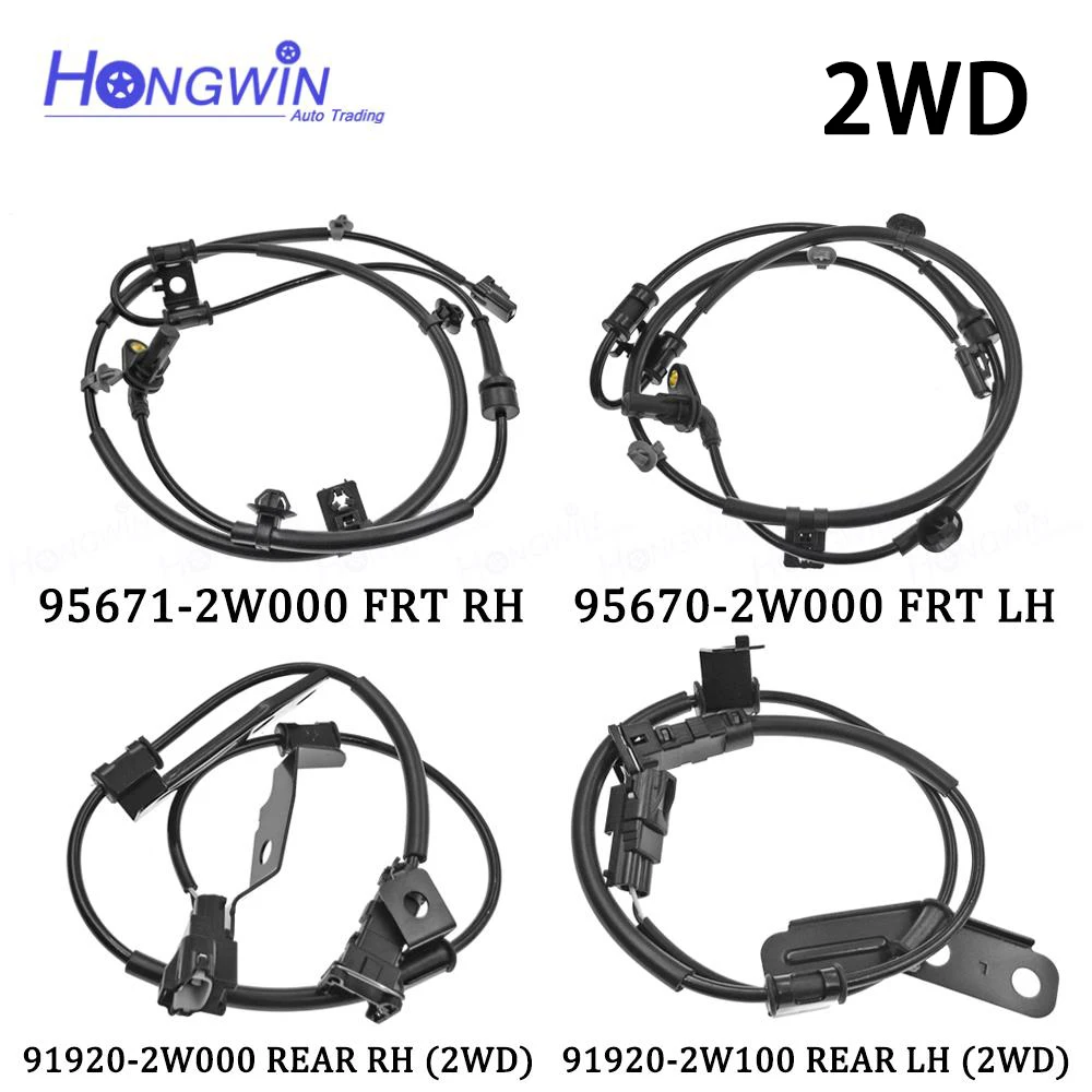 Фото Датчик скорости на переднее и заднее колесо, Датчик ABS для 13-17 Hyundai Kia Santa Fe Sport Sorento 2WD/FWD 95670-2W000 95671-2W000 91920-2W100 №1